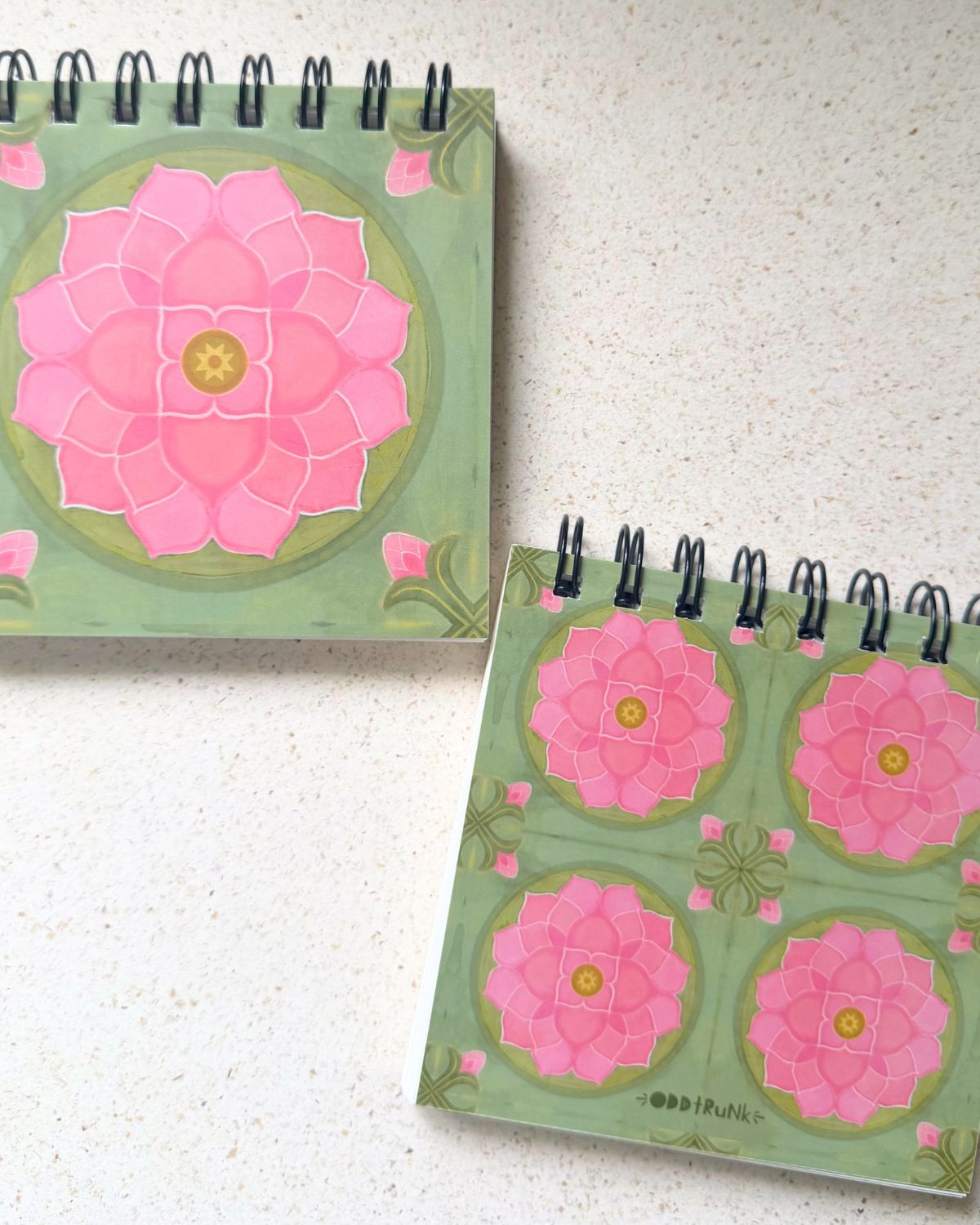 Vintage Tile Mini Notebook - Lotus Mandala | 4.5'' |160 pages blank