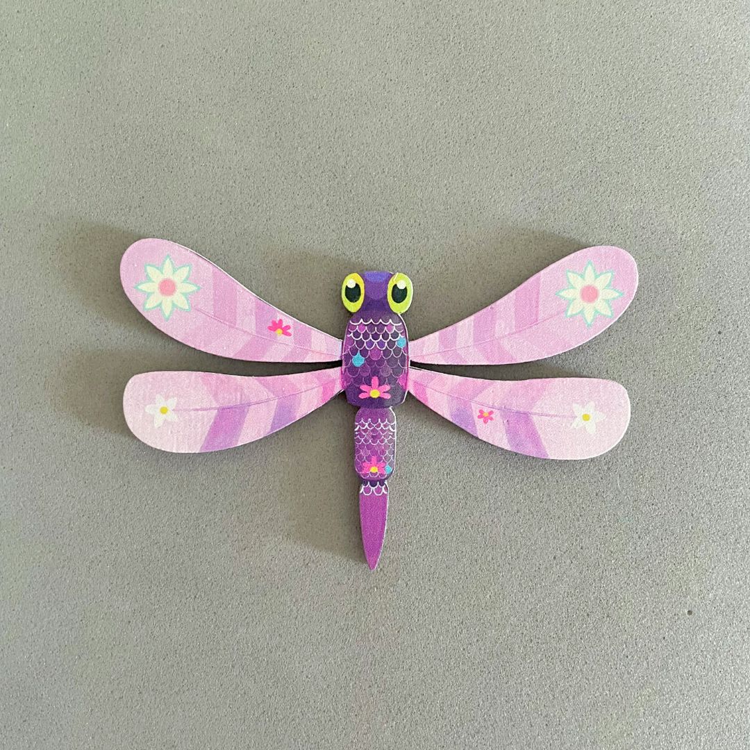 Lilac Dragonfly- Birchwood Fridge Magnet