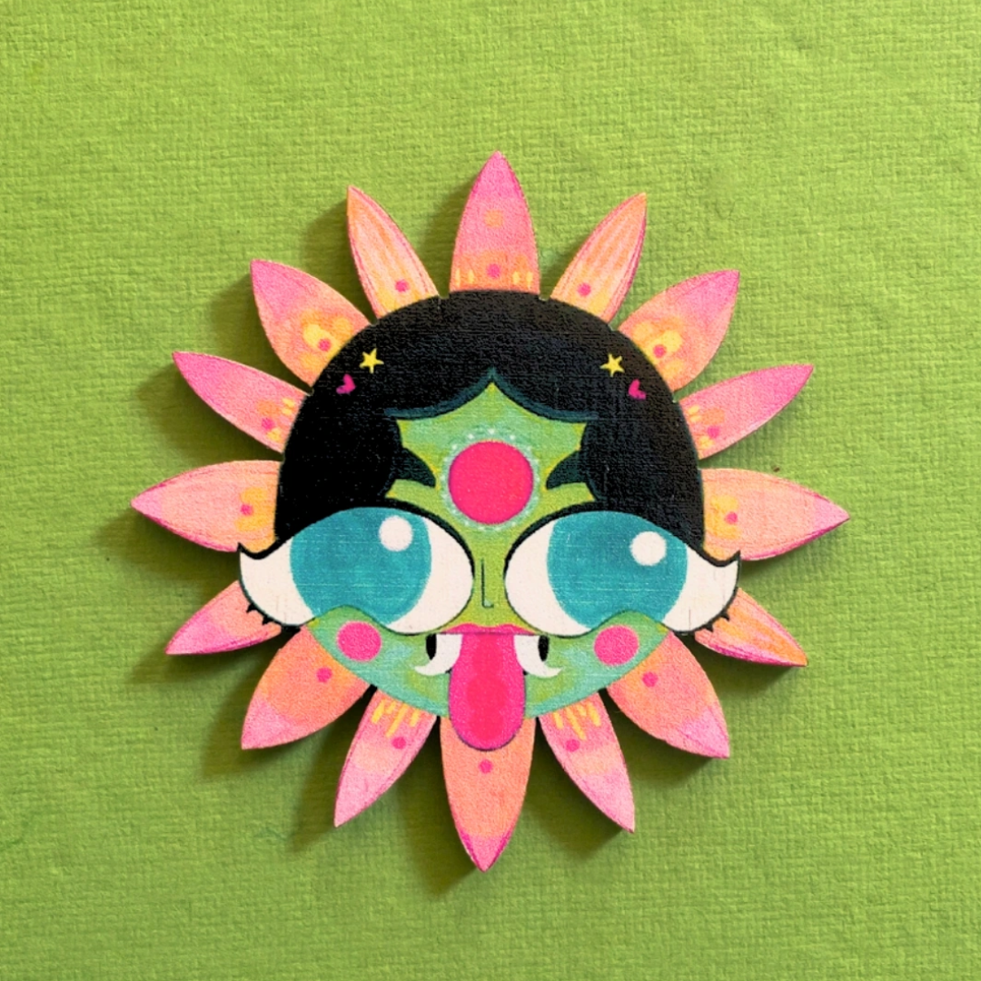 Lily | Evil Eye- Birchwood Fridge Magnet