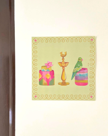 Vibrant Heirlooms- 11'' x 11'' Art Print | Poster