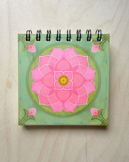 Vintage Tile Mini Notebook - Lotus Mandala | 4.5'' |160 pages blank