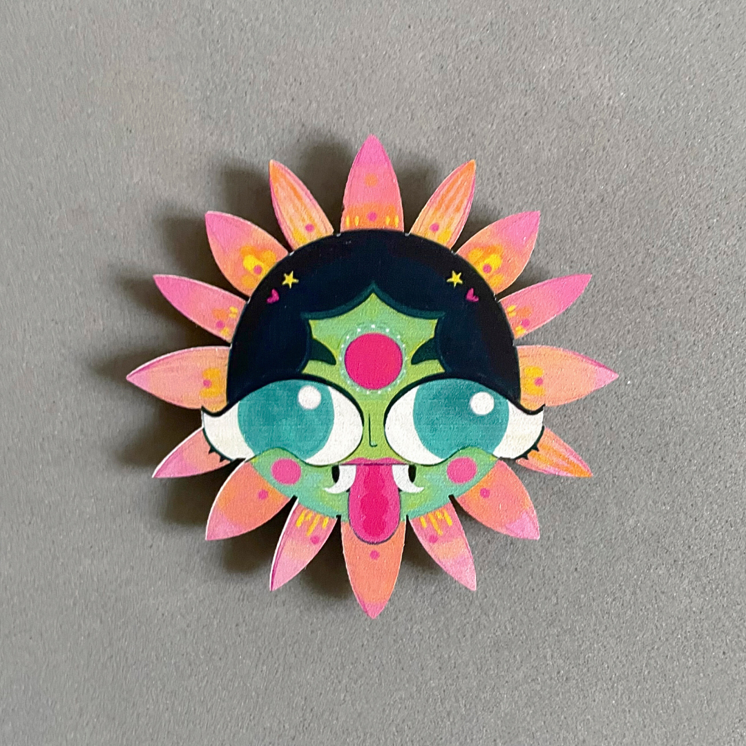 Lily | Evil Eye- Birchwood Fridge Magnet