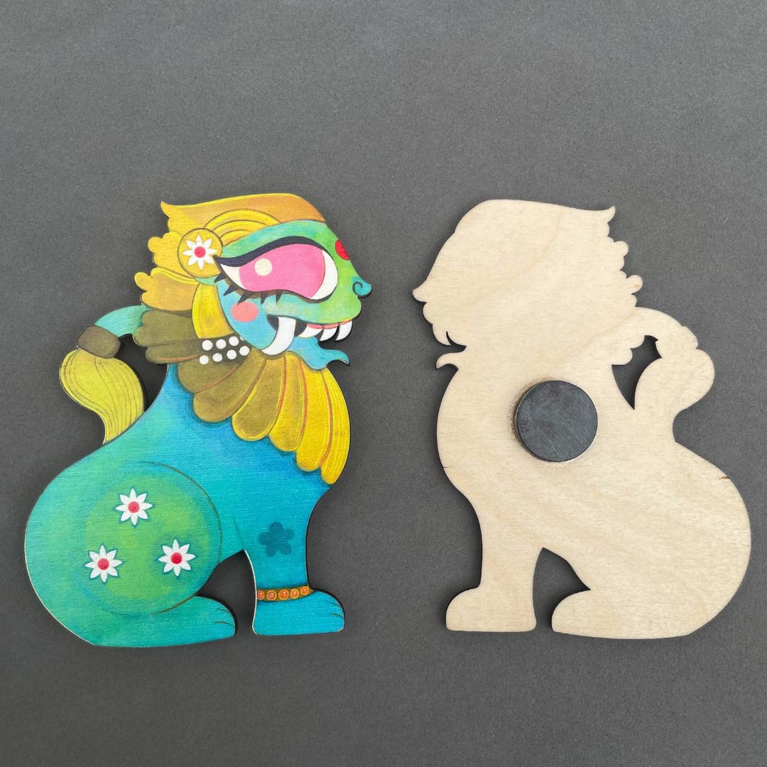 Yali -Jumbo Birchwood Fridge Magnet
