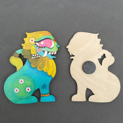 Yali -Jumbo Birchwood Fridge Magnet