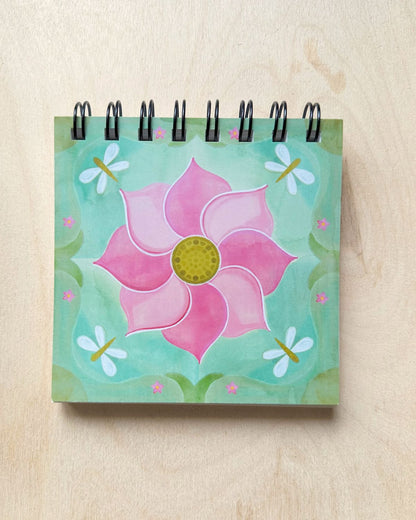 Vintage Tile Mini Notebook - Lily Pond | 4.5'' |160 pages blank