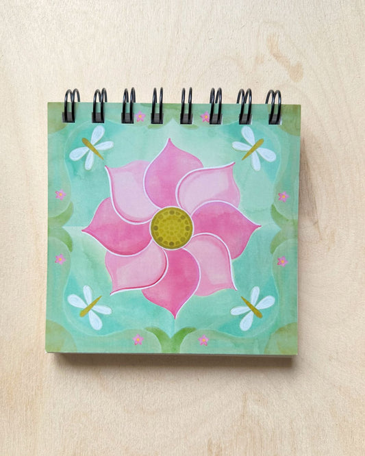Vintage Tile Mini Notebook - Lily Pond | 4.5'' |160 pages blank