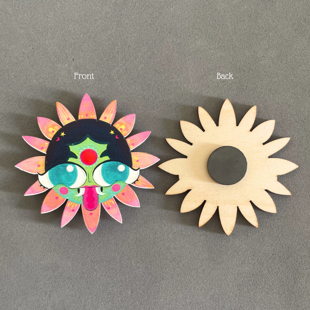 Lily | Evil Eye- Birchwood Fridge Magnet