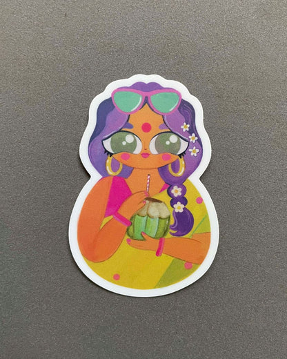 Beach Bommai - Vinyl Sticker | 2'' x 3''