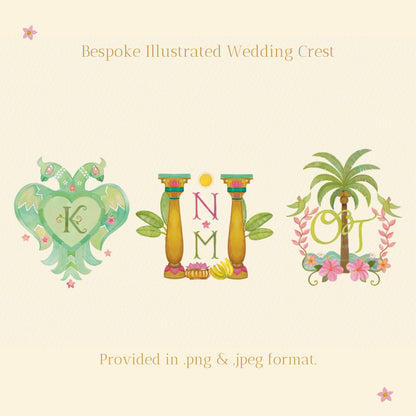 Custom Wedding Crest | Bespoke Wedding Monogram for Invitations, Stationery & Decor