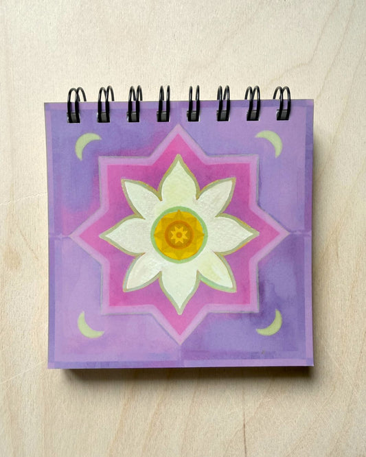 Vintage Tile Mini Notebook - Star Jasmine | 4.5'' |160 pages blank