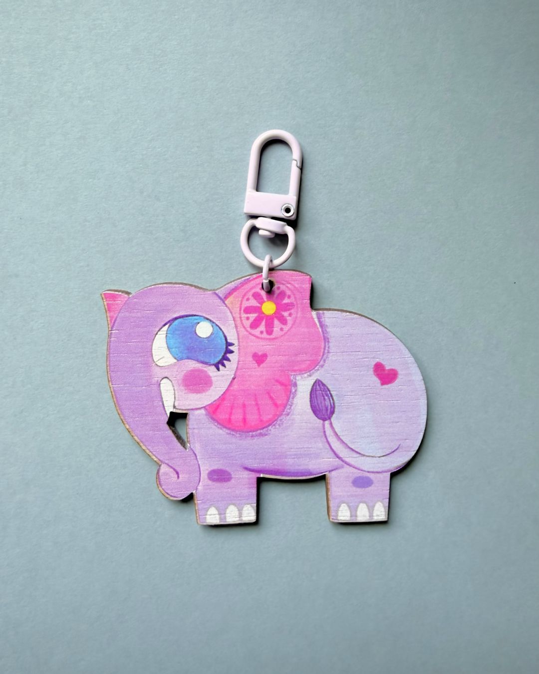Lilac Elephant- Multipurpose Charm | Single Side Print