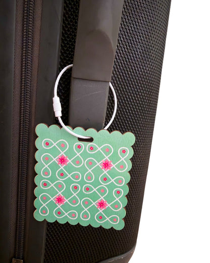 Kolam- Birchwood Luggage Tag with Metal Clasp