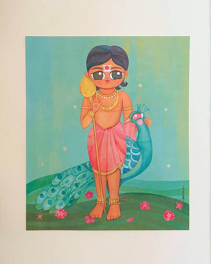 Murugan & Mayil- Art Print/ Poster- 11 x 14 inches