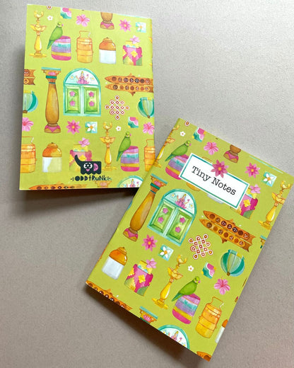 Tiny Notes - Kolam & Coconut - set of 3 assorted a6 notebooks