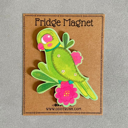 Pachai Kizhi | Parrot- Birchwood Fridge Magnet