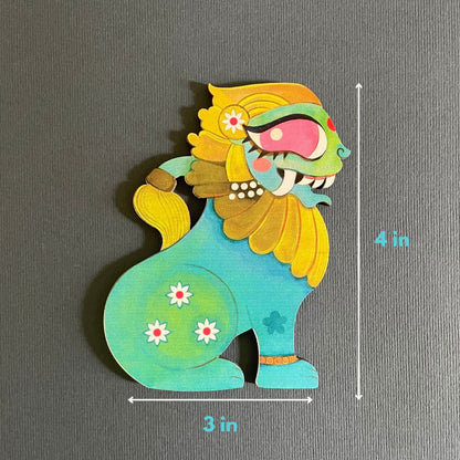 Yali -Jumbo Birchwood Fridge Magnet