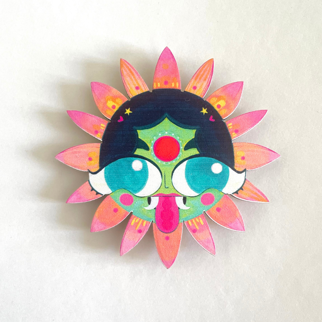 Lily | Evil Eye- Birchwood Fridge Magnet