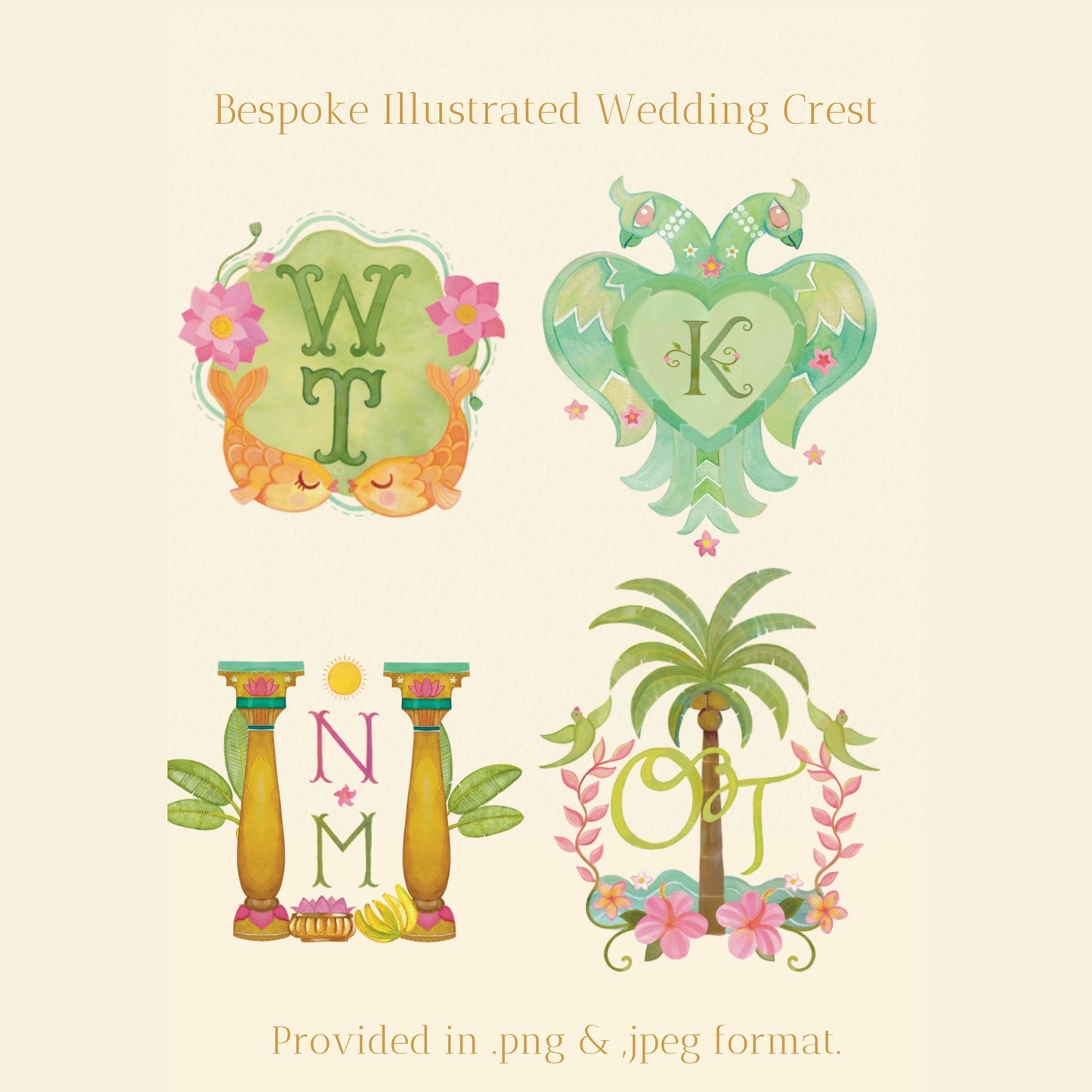 Custom Wedding Crest | Bespoke Wedding Monogram for Invitations, Stationery & Decor