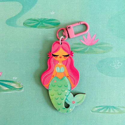 Clearance Sale- Mermaid - Key/ Bag Charm | Single Side Print