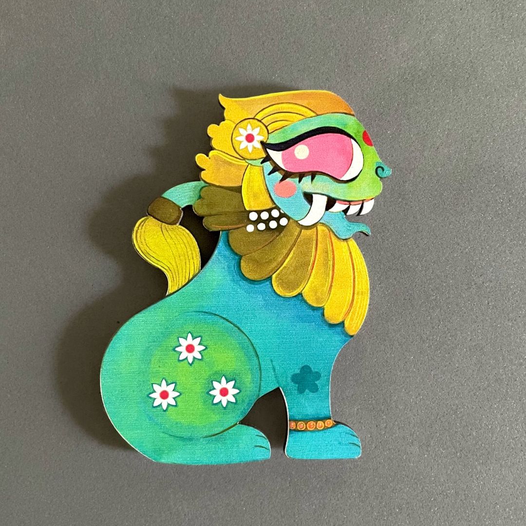 Yali -Jumbo Birchwood Fridge Magnet