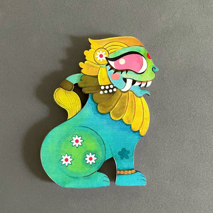 Yali -Jumbo Birchwood Fridge Magnet