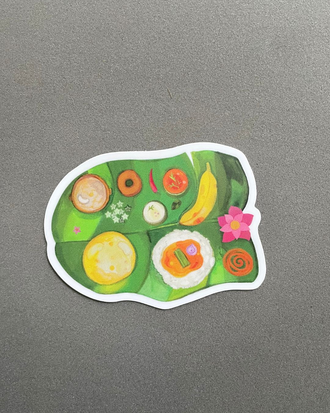 Banana Leaf Meal- Vinyl Sticker | 3'' x 2'' in