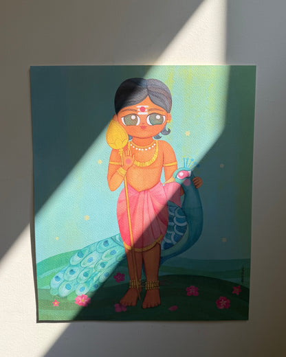 Murugan & Mayil- Art Print/ Poster- 11 x 14 inches