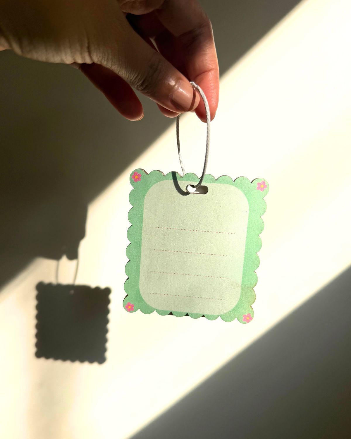 Kolam- Birchwood Luggage Tag with Metal Clasp