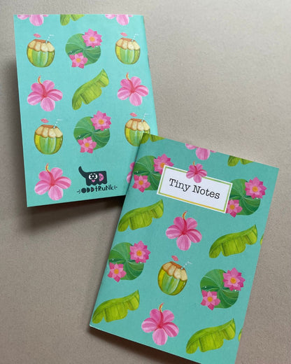 Tiny Notes - Kolam & Coconut - set of 3 assorted a6 notebooks