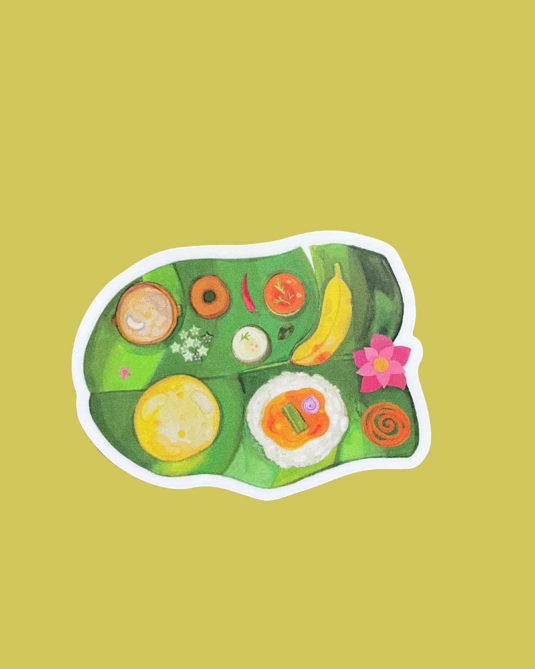 Banana Leaf Meal- Vinyl Sticker | 3'' x 2'' in