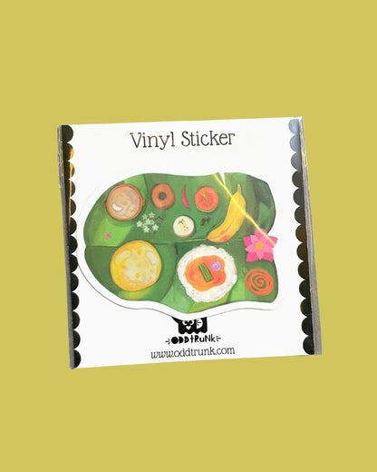 Banana Leaf Meal- Vinyl Sticker | 3'' x 2'' in