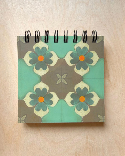 Vintage Tile Mini Notebook - Neelam | 4.5'' |160 pages blank
