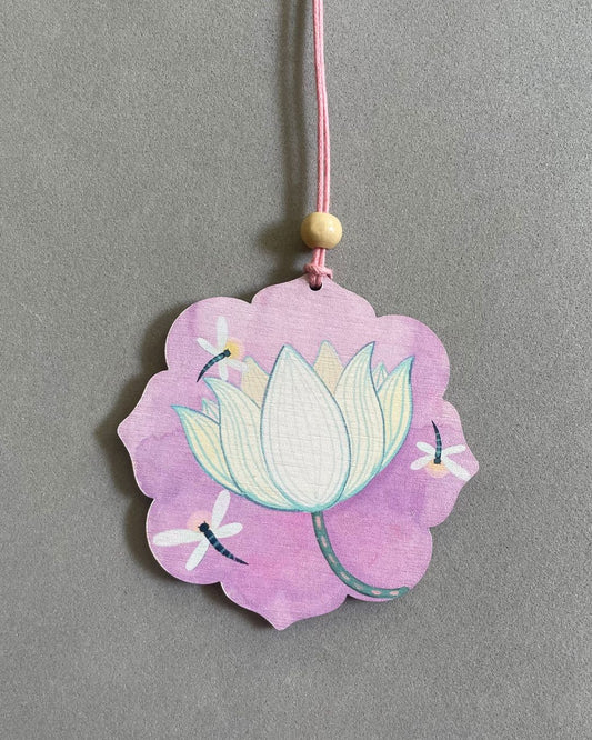 White Lotus- Car Charm