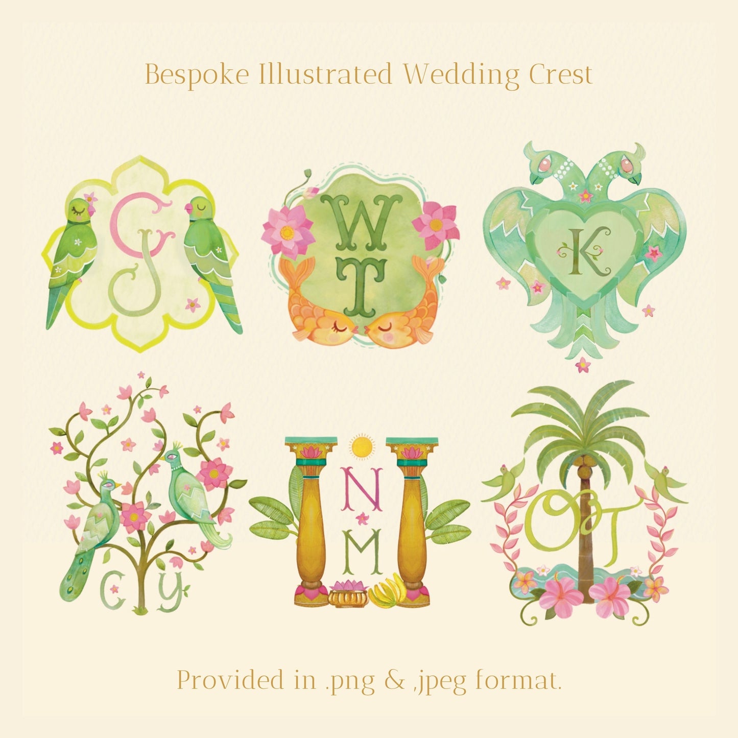 Custom Wedding Crest | Bespoke Wedding Monogram for Invitations, Stationery & Decor