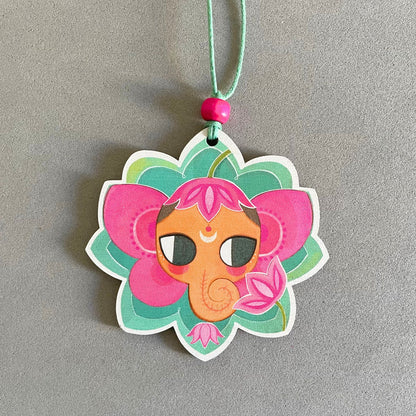 Ganesha Mandala- Car Charm