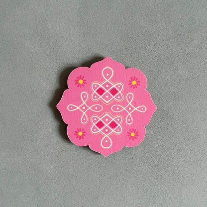Kolam Magnet- Rani Pink| Wedding Favour Keepsake
